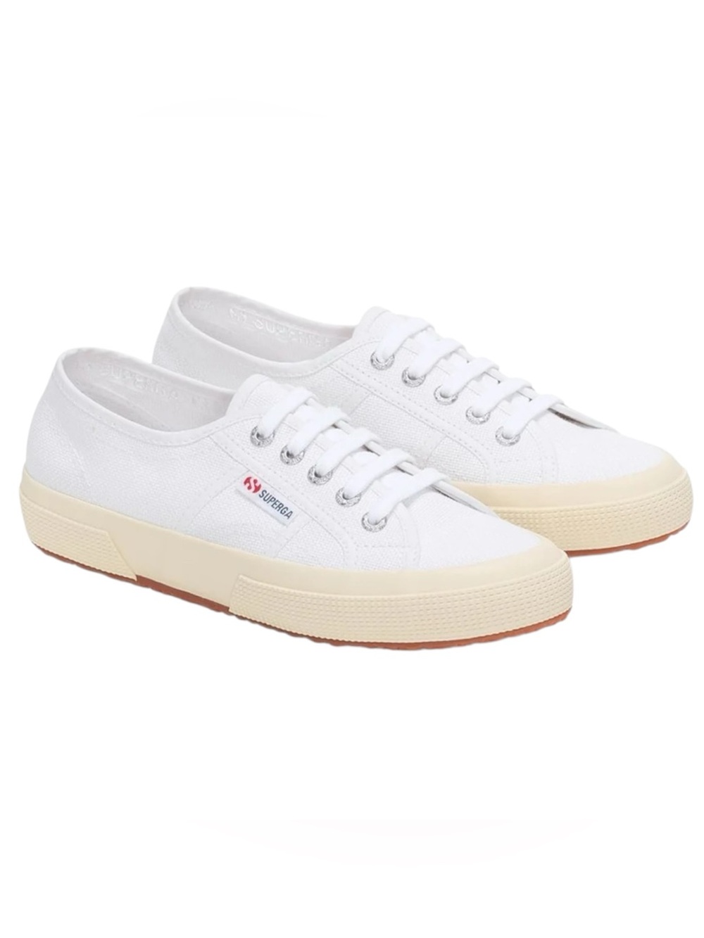 New In‎ Box! Superga 2750 Cotu Classic Casual Lace Sneakers White/Off White Sz 5